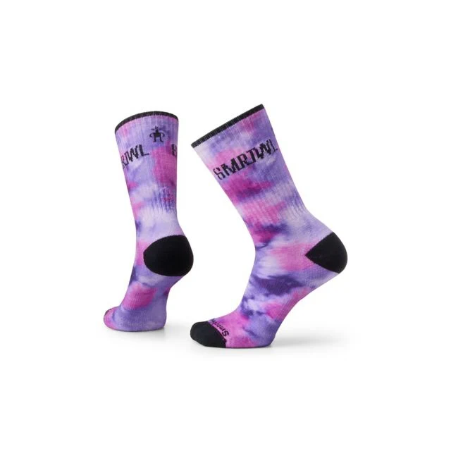 Athletic Far Out Tie Dye Print Targeted Cushion Crew Socks - Image 3