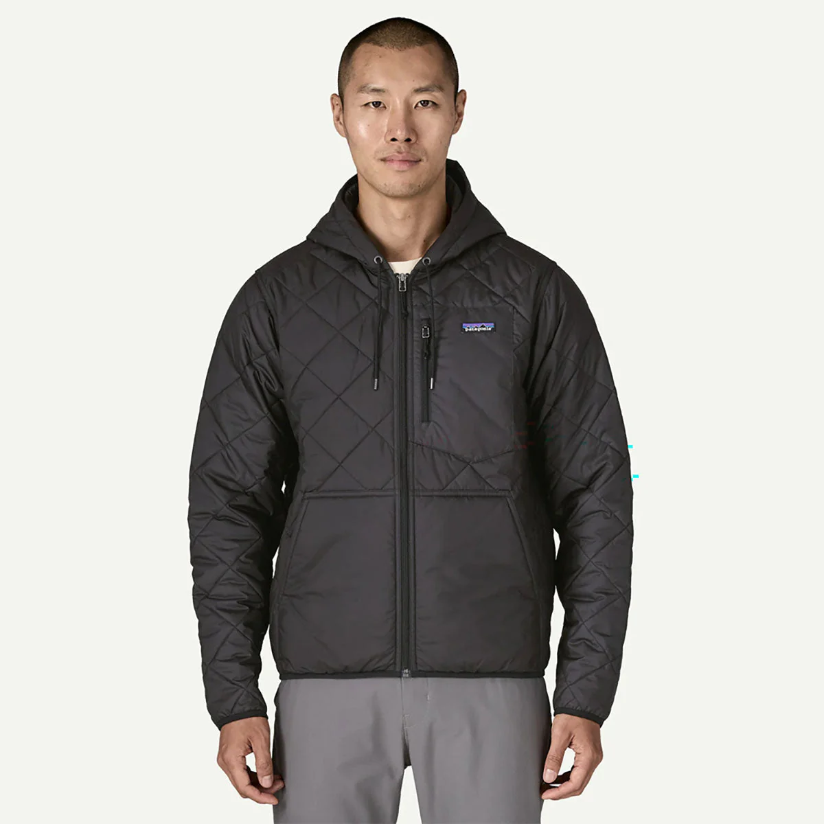 Men's Diamond Quilted Bomber Hoody - Image 3