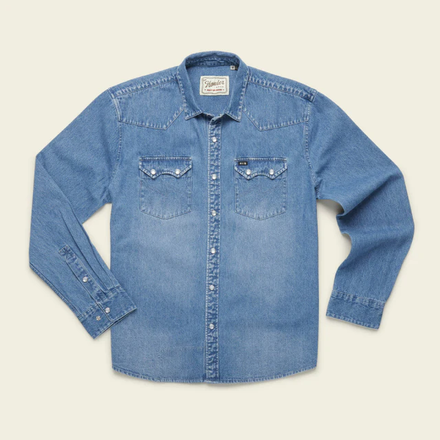 Men's Dust Up Denim Snapshirt - Image 3