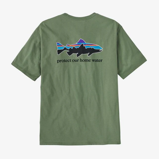 Men's Home Water Trout Organic T-Shirt - Image 5