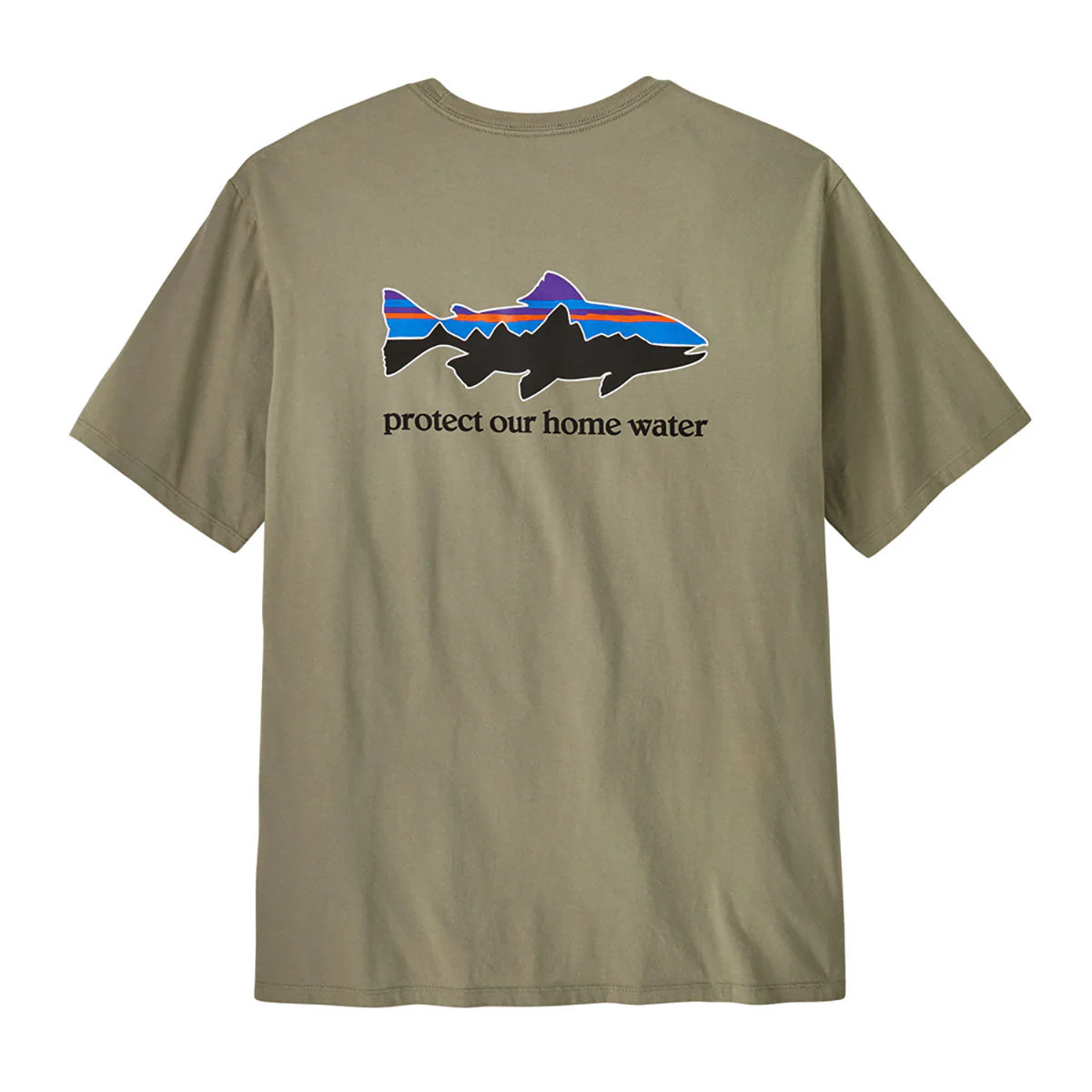 Men's Home Water Trout Organic T-Shirt - Image 6