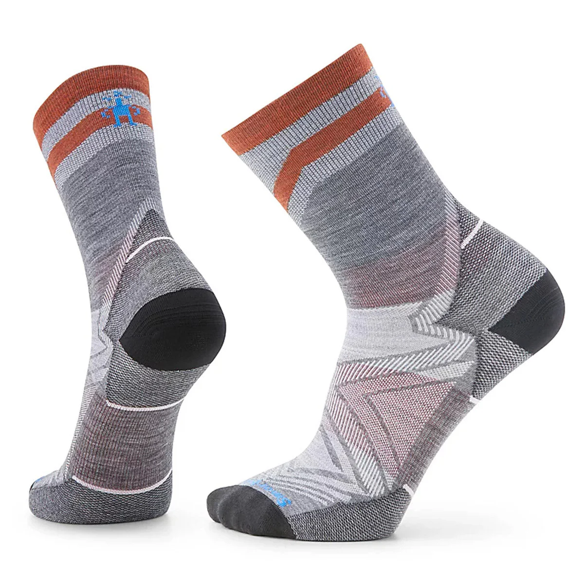 Men's Run Zero Cushion Mid Crew Pattern Socks - Image 2