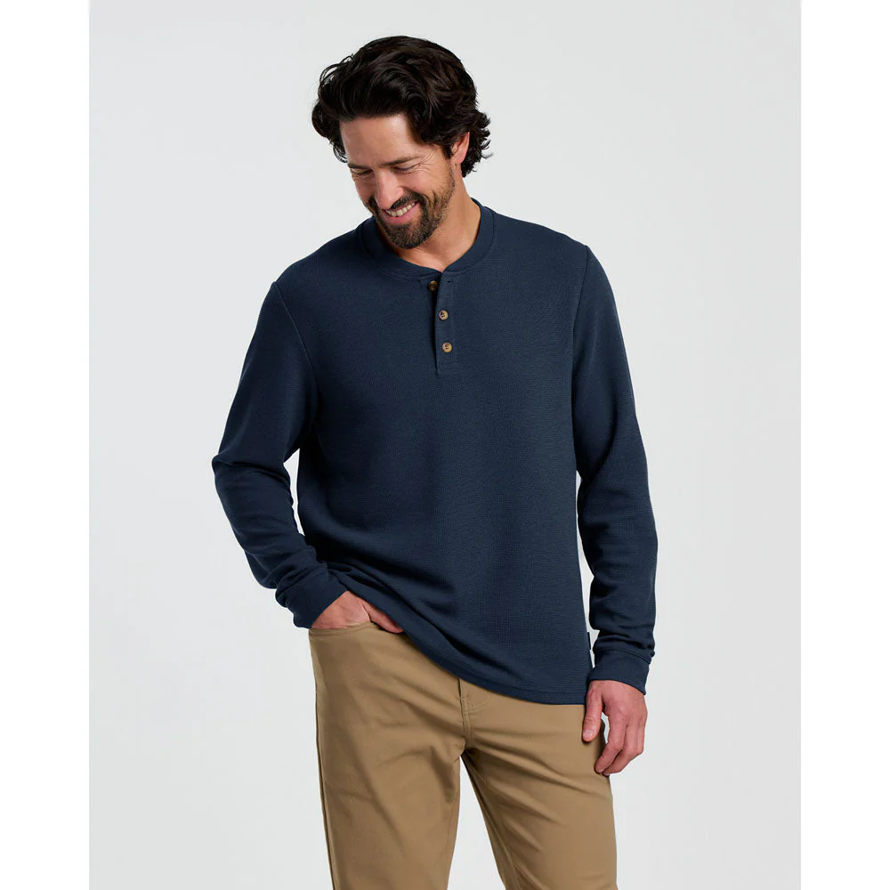 Men's Waffle Long Sleeve Henley - Image 5
