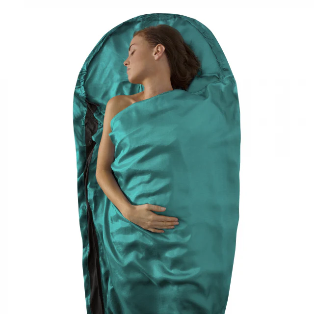 Premium Silk Travel Liner - Mummy with Hood - Image 4