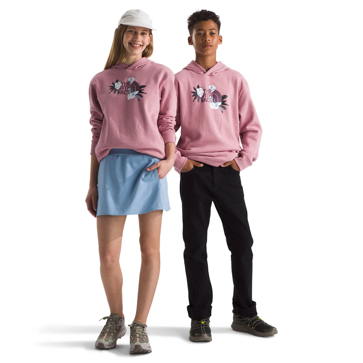 Teen Winter Floral Camp Fleece Pullover Hoodie