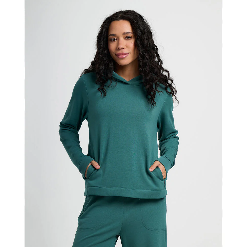 Women's Bamboo Lightweight Fleece Cropped Hoodie - Image 5