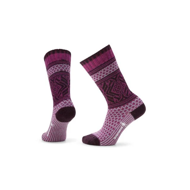 Women's Everyday Popcorn Snowflake Pattern Crew Socks - Image 2
