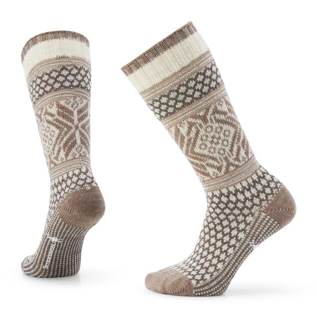 Women's Everyday Popcorn Snowflake Pattern Crew Socks - Image 4