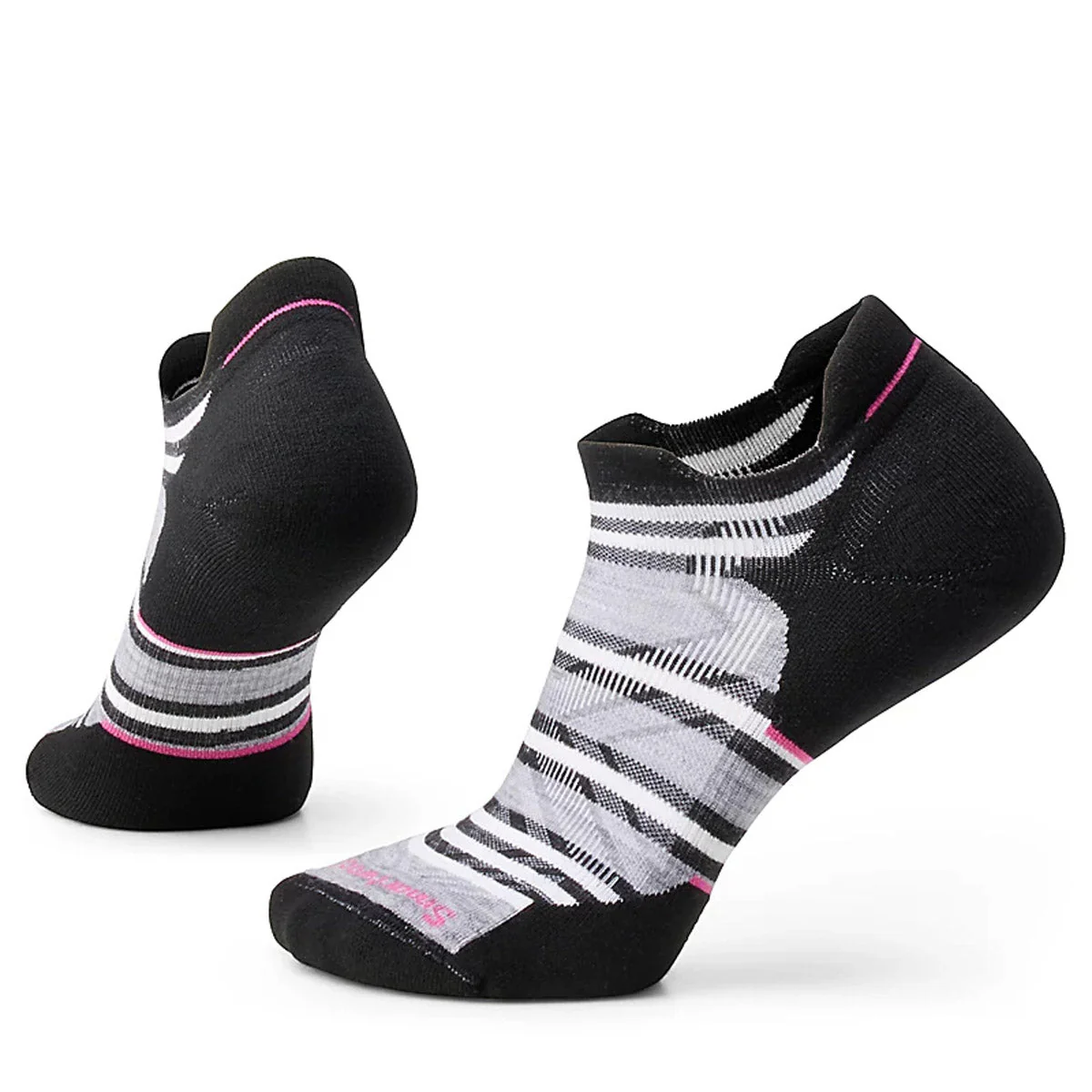 Women's Run Targeted Cushion Stripe Low Ankle Socks - Image 2