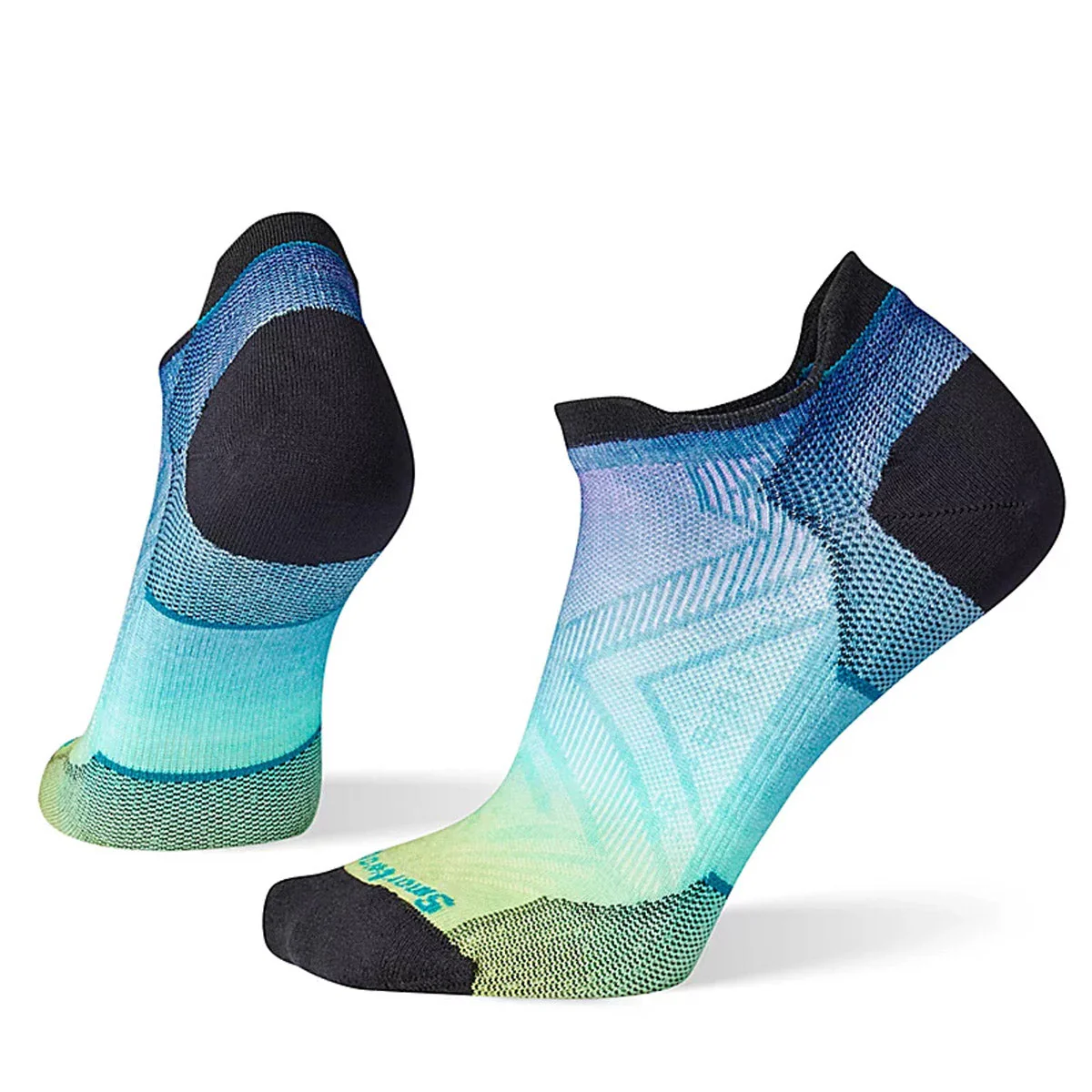 Women's Run Zero Cushion Ombre Print Low Ankle Socks - Image 2