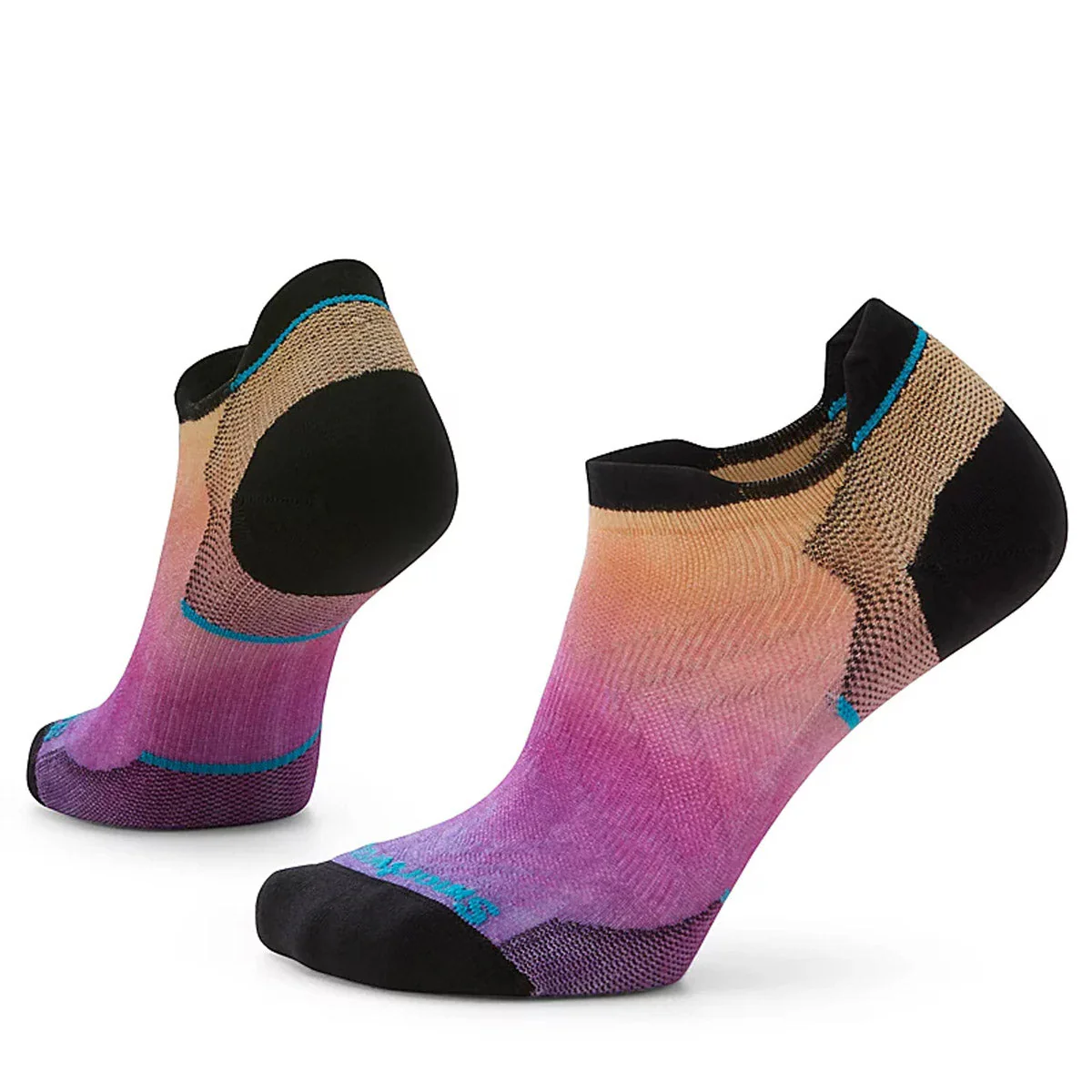Women's Run Zero Cushion Ombre Print Low Ankle Socks - Image 3