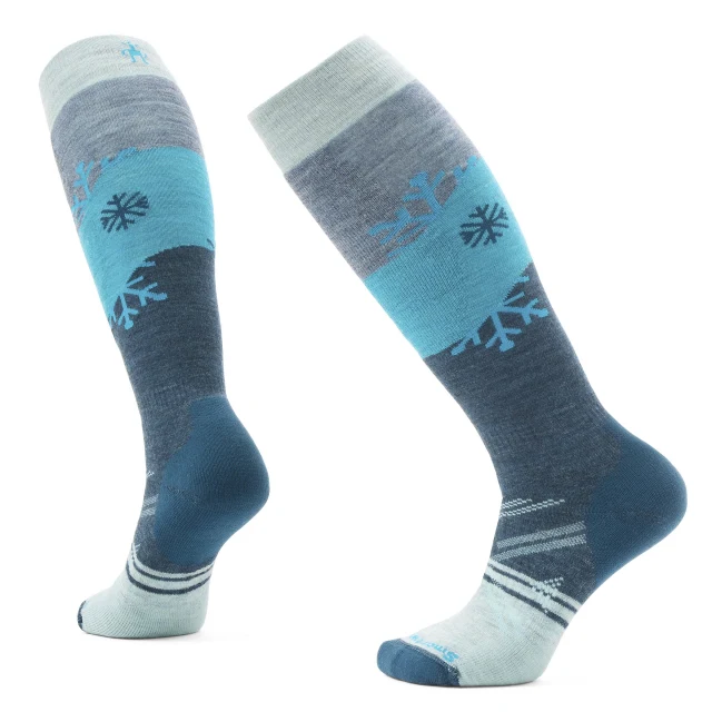 Women's Ski Full Cushion Snowpocalypse Pattern Over The Calf Socks - Image 3