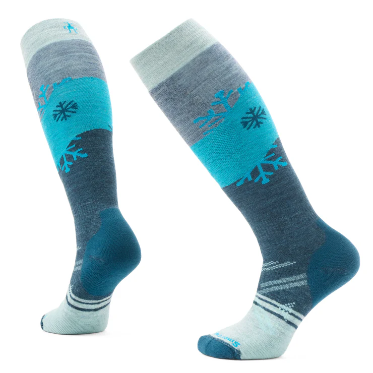 Women's Ski Full Cushion Snowpocalypse Pattern Over The Calf Socks - Image 4