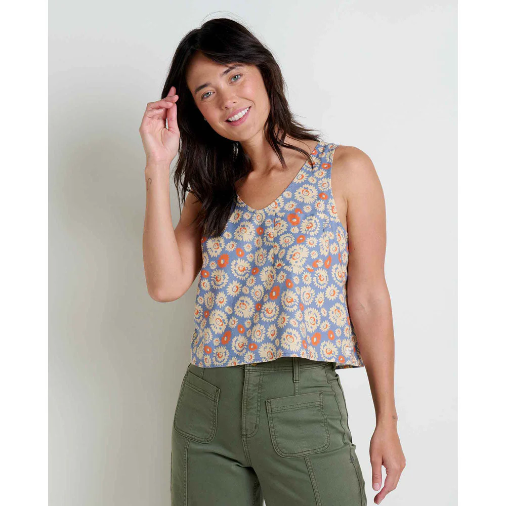 Women's Taj Hemp Button Back Tank - Image 2